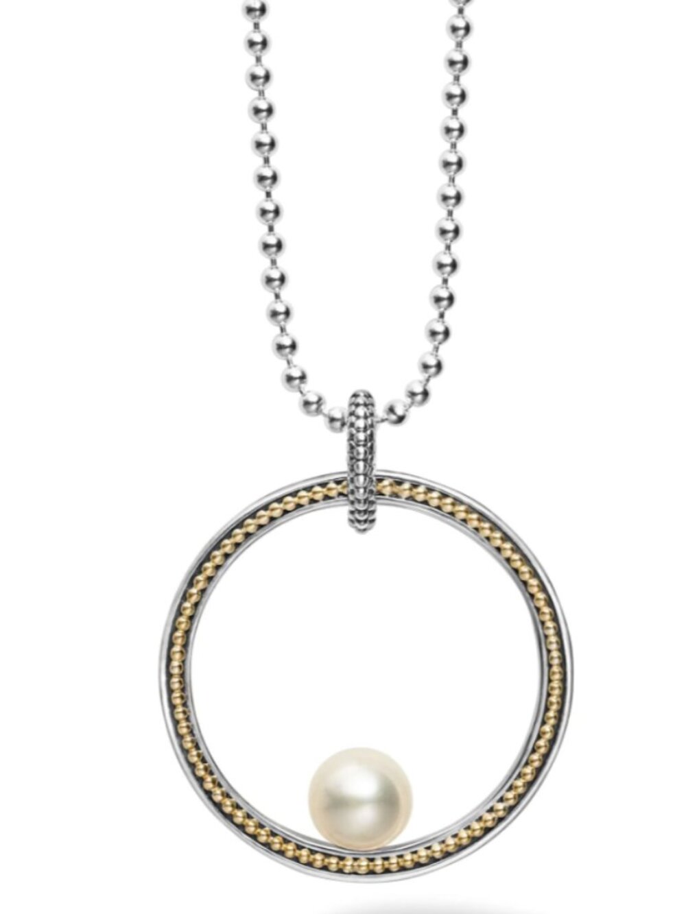 Circle Pearl Statement Necklace from Lagos Size